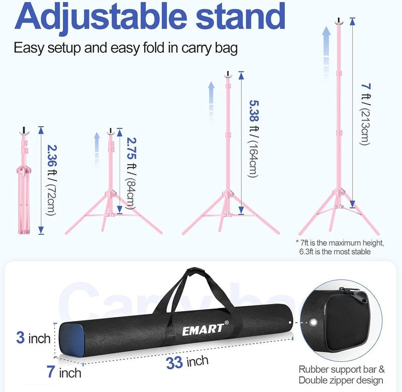Backdrop Stand 10X7Ft(Wxh) Photo Studio Adjustable Background Stand Support Kit 2