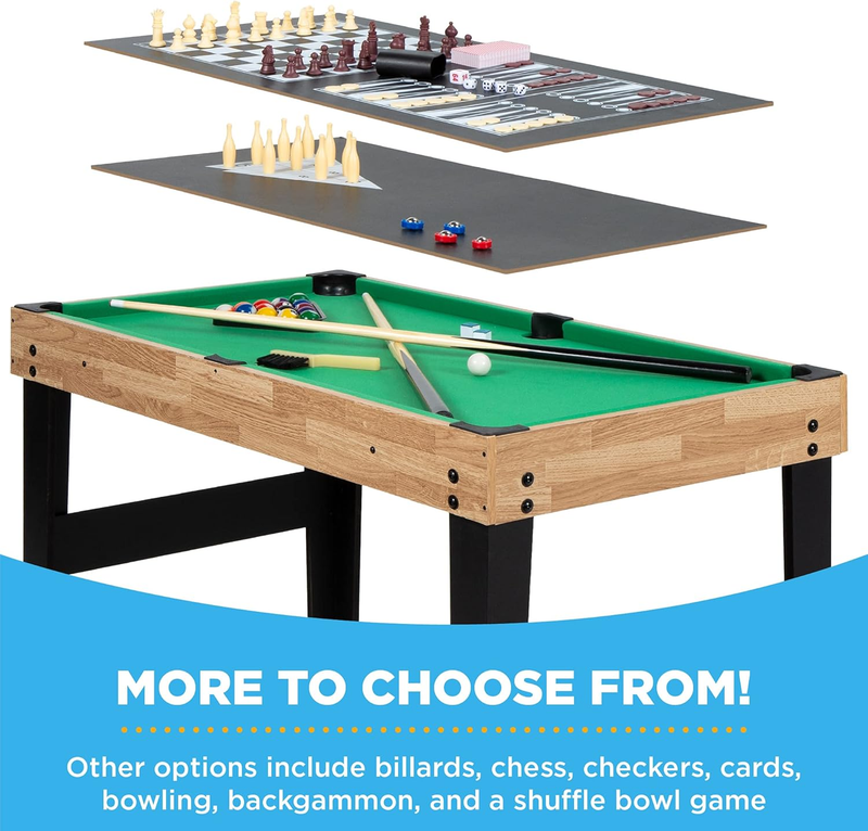 2X4Ft 10 In 1 Combo Game Table Set for Home, Game Room, Friends & Family W/Hocke3