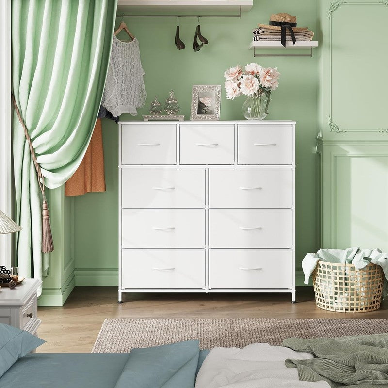 9 Drawer Dresser, Fabric Storage Tower for Bedroom, Hallway, Closet, Tall Chest 3