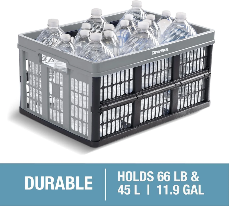 Collapsible Utility Crate   45L (12 Gal) Obsidian, 3 Pack5