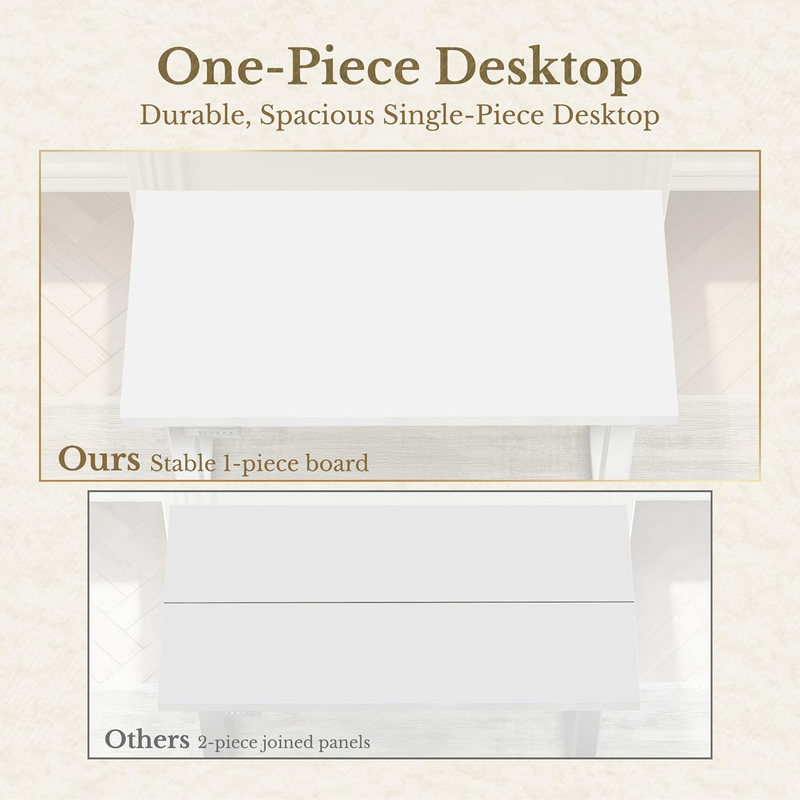 Electric Standing Desk 48in Adjustable Height Home Office Desk White4
