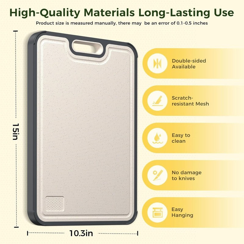 Titanium Cutting Board for Kitchen, Cutting Board Double Sided Food Grade, Pure 4