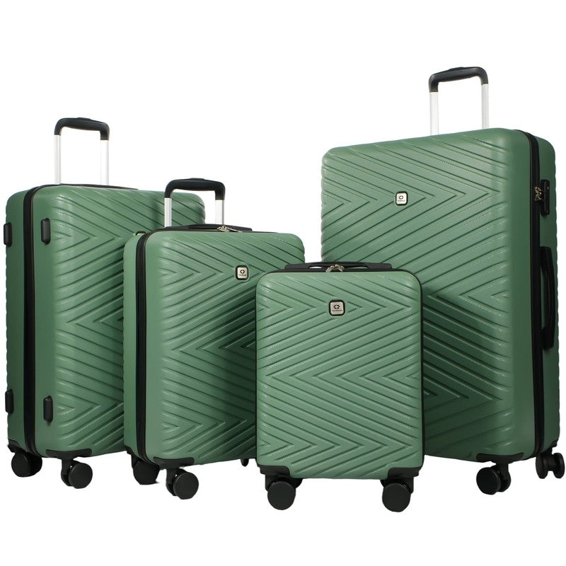 4 Piece Hardshell Luggage Set Hardside Lightweight Suitcase with TSA Lock Spinne5