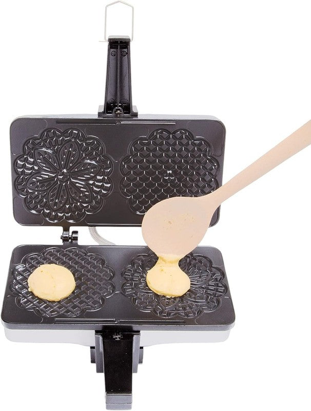 Pizzelle Maker Nonstick Electric 2-Cookie Press Italian Holiday Baking Supplies6