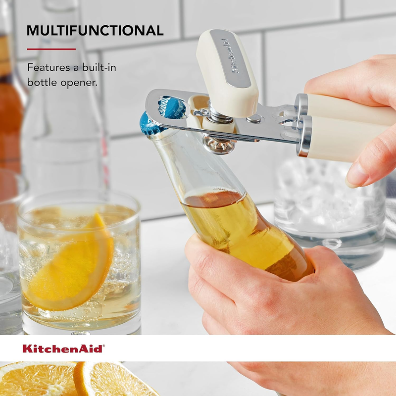 KitchenAid Classic Can Opener Bottle Opener Stainless Steel Almond Cream4