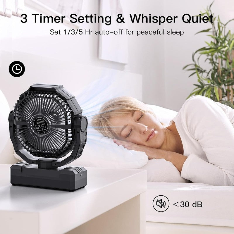 3 In 1 Camping Fan   Portable Fans Rechargeable   24000Mah Battery Powered Fan(13