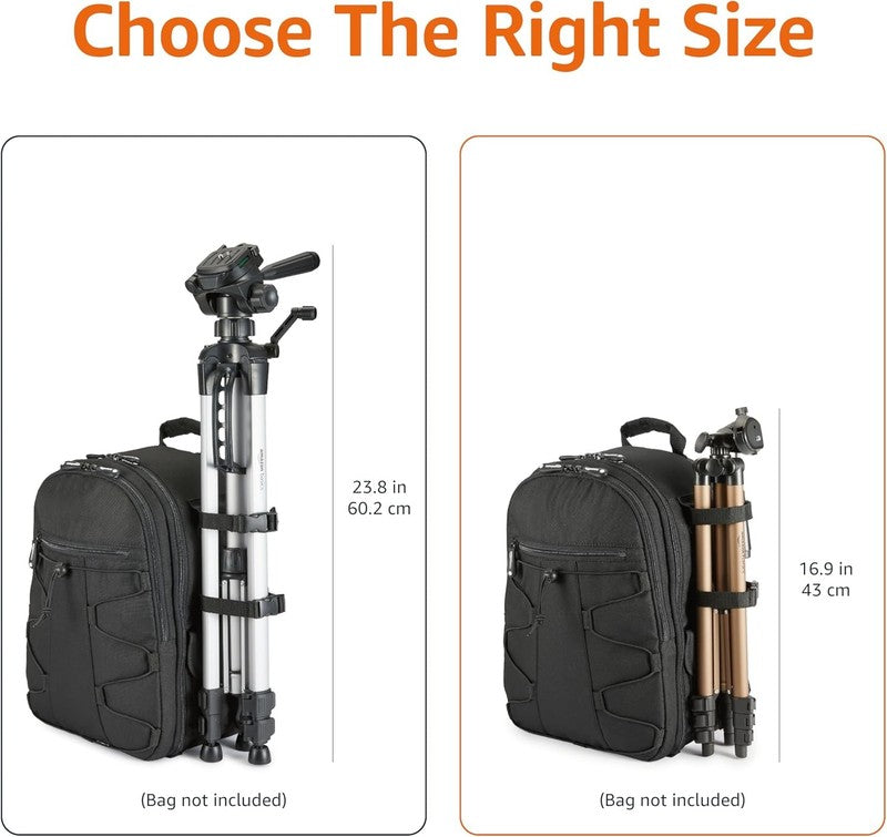 50 Inch Portable Tripod Stand with Bag for Travel Photography   Champagne5