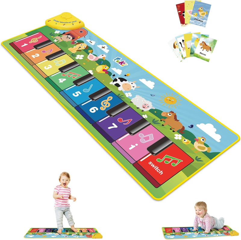 Floor Piano Mat for Toddlers Musical Keyboard Toy Animal Sounds 1 5 Years10