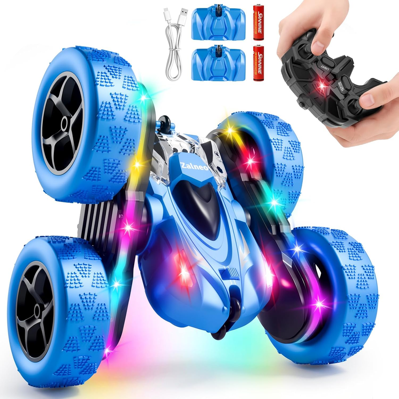 Remote Control Stunt Car 4WD 360° Flip Double‑Sided RC Cars, LED Light Bar, USB‑7