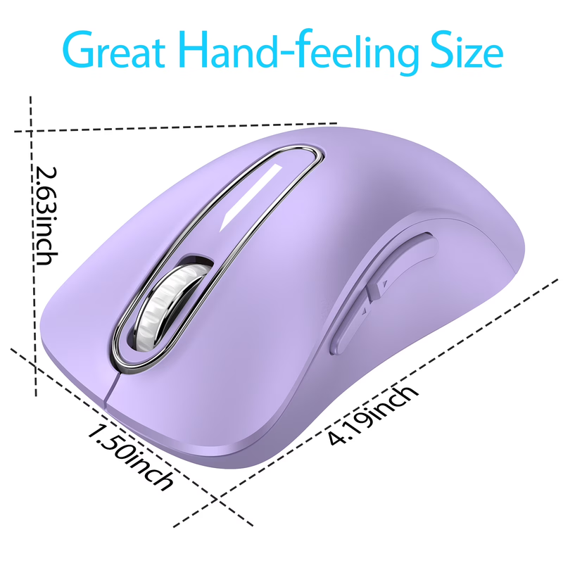 Wireless Optical Mouse 1400 DPI 5 Button USB Receiver for PC Laptop Lilac6