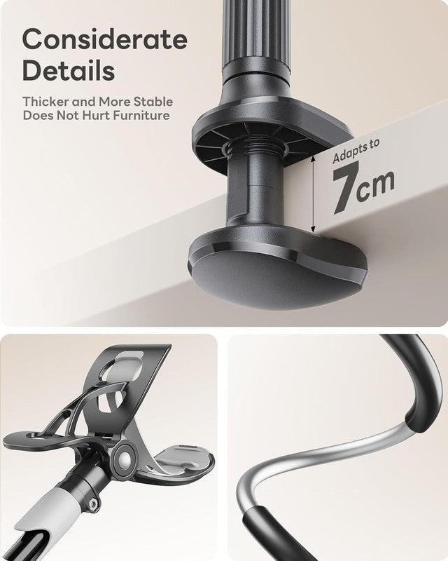 Flexible Gooseneck Phone Holder for Desk   Clip Mount for Phone & Switch2