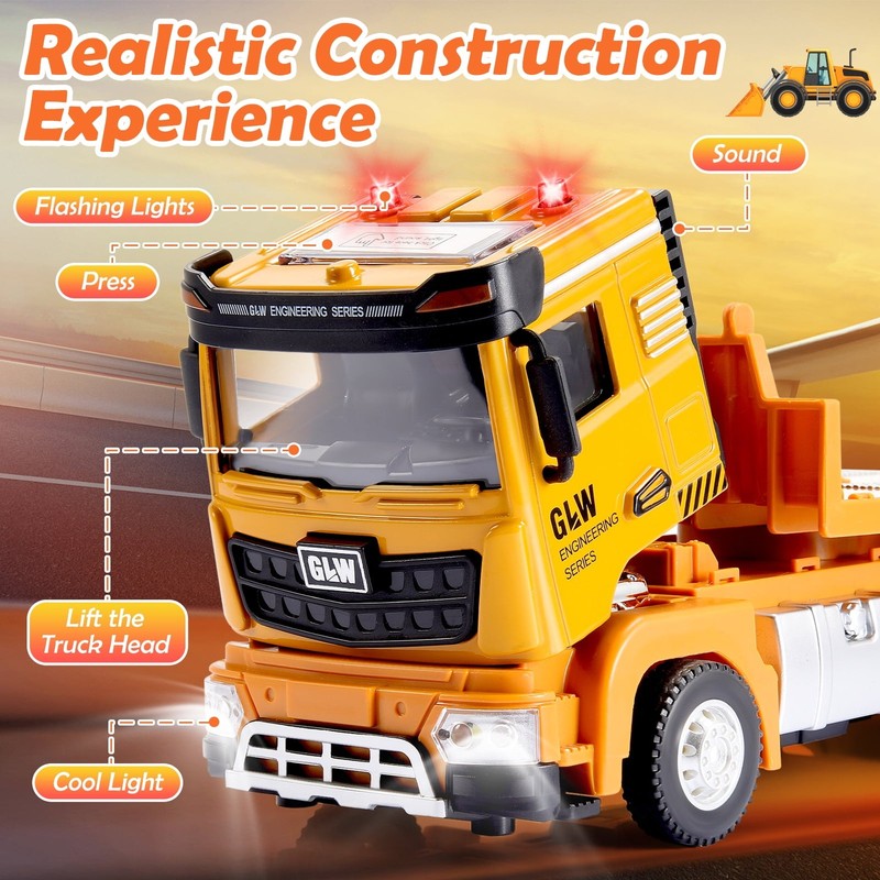 Engineering Construction Toys Set – Truck, Excavator & Bulldozer for Boys 3–72