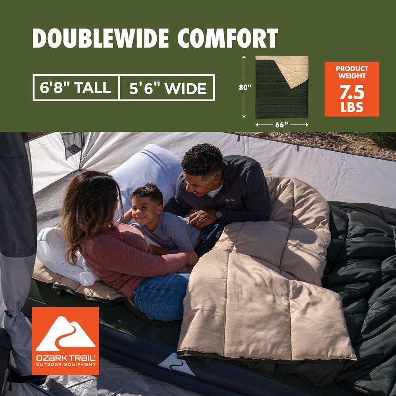 35°F Doublewide Sleeping Bag – Extra-Wide Outdoor Sleeping Bag for Camping2