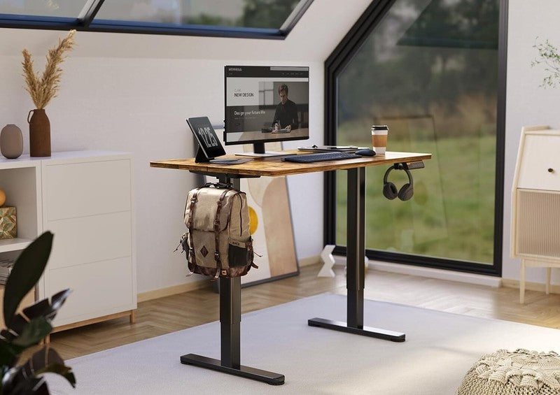 Electric Standing Desk, Adjustable Height Stand up Desk, 24X485
