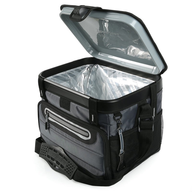 40 Can 27 Quart Collapsible Zipperless Soft Cooler Basalt Gr1