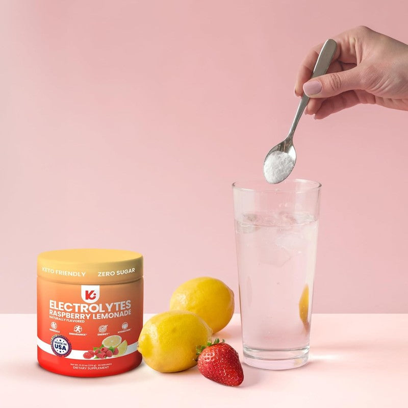 Sugar-Free Raspberry Lemonade Electrolyte Powder – 50 Servings, Keto & Vegan6