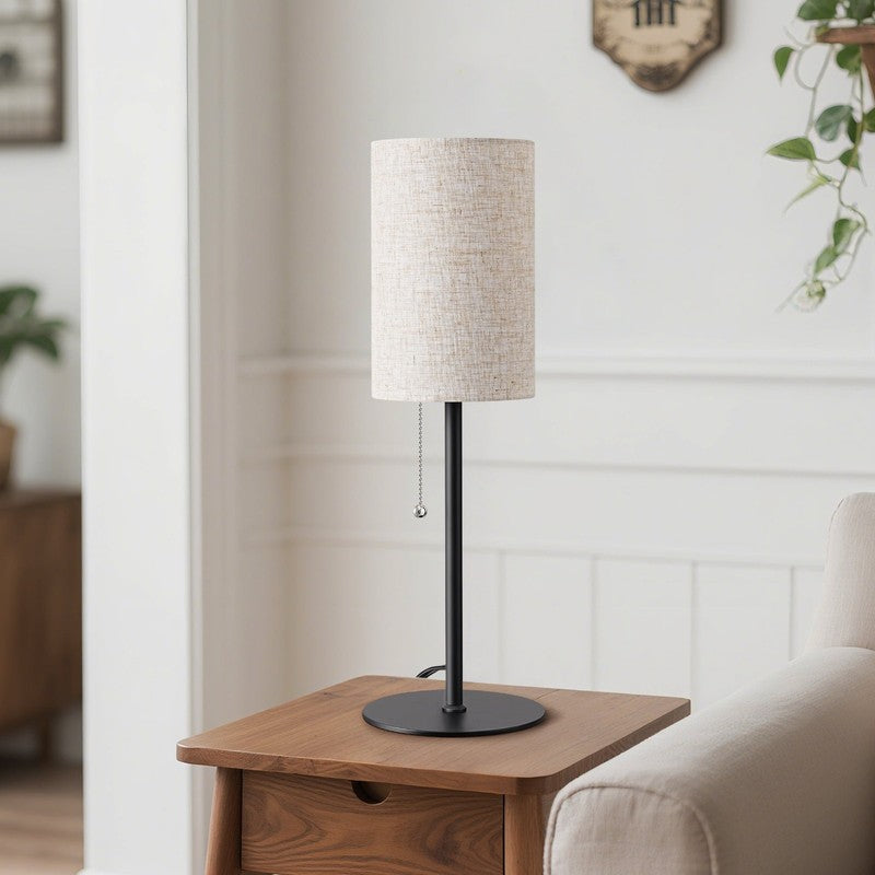 Set of 2 Modern Table Lamps w/ Pull Chain Switch for Bedroom & Living Room1