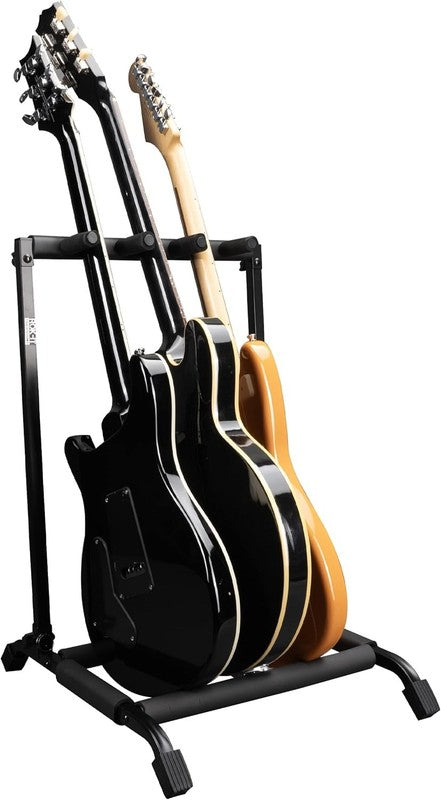 Rok It Collapsible Folding Guitar Rack Stand for 3 Guitars – Fits Acoustic, Elec8