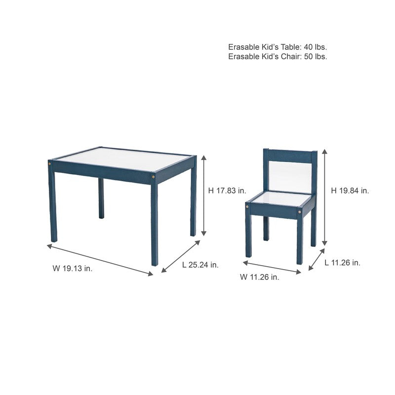 Child 3-Piece Table and Chairs Set, in Orion Blue Age Group 1 to 5 Years Old8