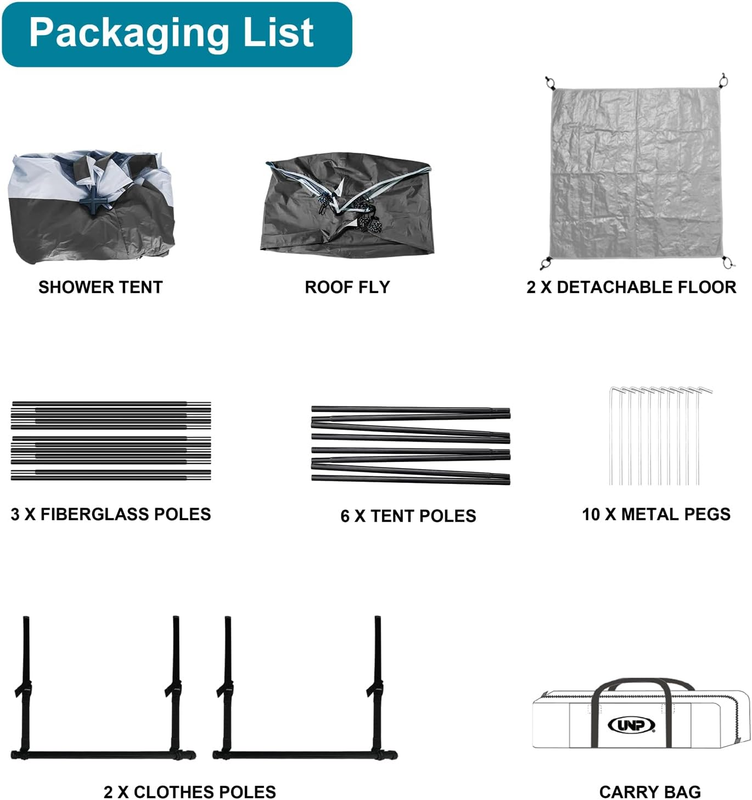 Portable Shower Tent Outdoor Privacy Shelter Dressing Room Camping Tent6