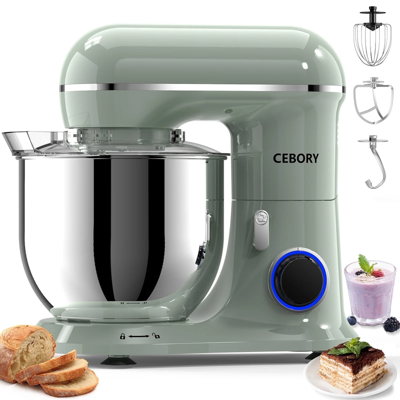 3 in 1 Stand Mixer 6.5QT Tilt Head 10 Speed Kitchen Electric Mixer with Attachme6