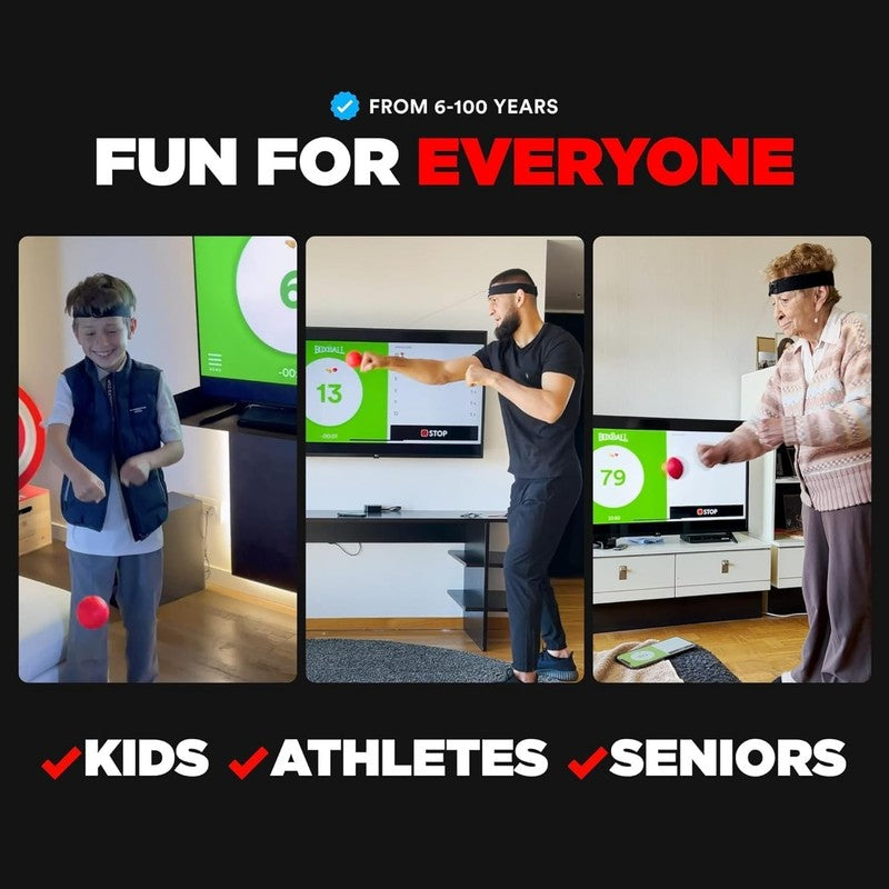  Boxing Reflex Ball - Celebrity-Endorsed Home Workout Game - App-Connected Punc4