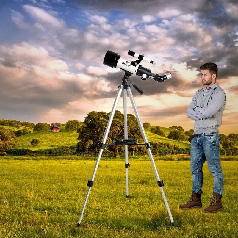 Telescope, 70Mm Aperture 400Mm AZ Mount Astronomical Refracting Telescope for Ki6