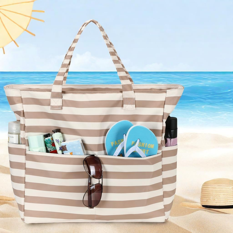 Large Beach Tote Bag Women Waterproof Sandproof Pool Gym Travel Bag7