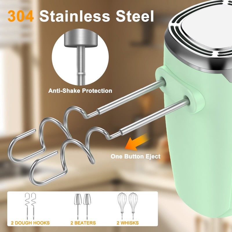 Electric Hand Mixer with 32 Attachments, Includes 2 Whisk, 2 Dough Hooks, 2 Beat5
