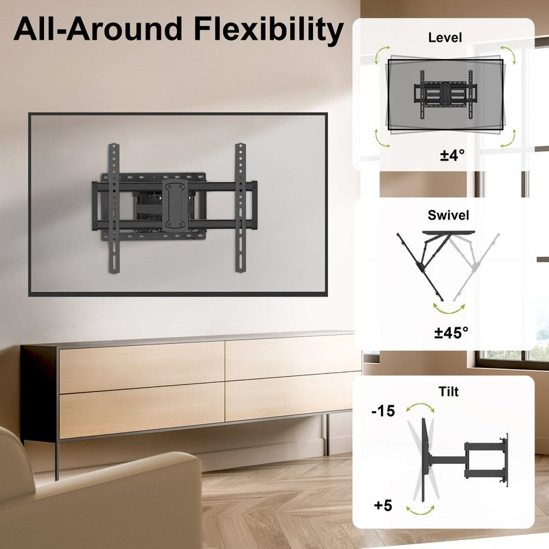 Full Motion TV Wall Mount for 47 90 Inch Tvs Swivels Tilts Extension Rotation Ho4