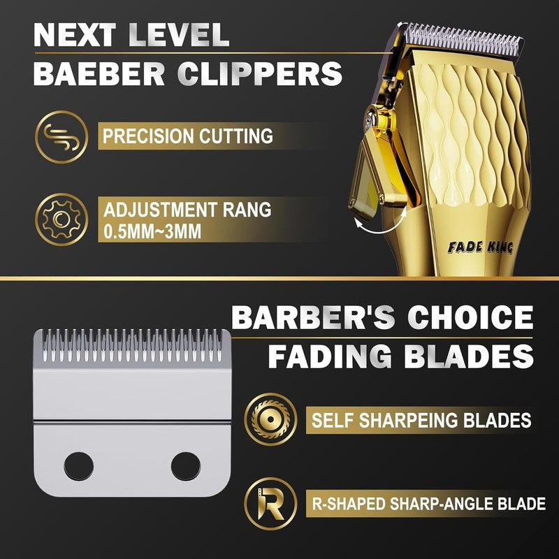 Professional Hair Clippers for Men | Cordless Barber Trimmer with LED & Case1
