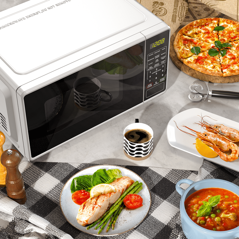 0.7 Cu Ft Countertop Microwave Oven, 700 Watts, White8