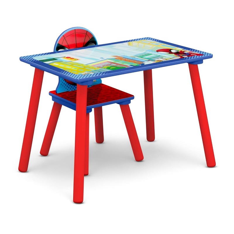 Spidey & His Amazing Friends 3-Piece Toddler Playroom Set Table Chair Toy Box8