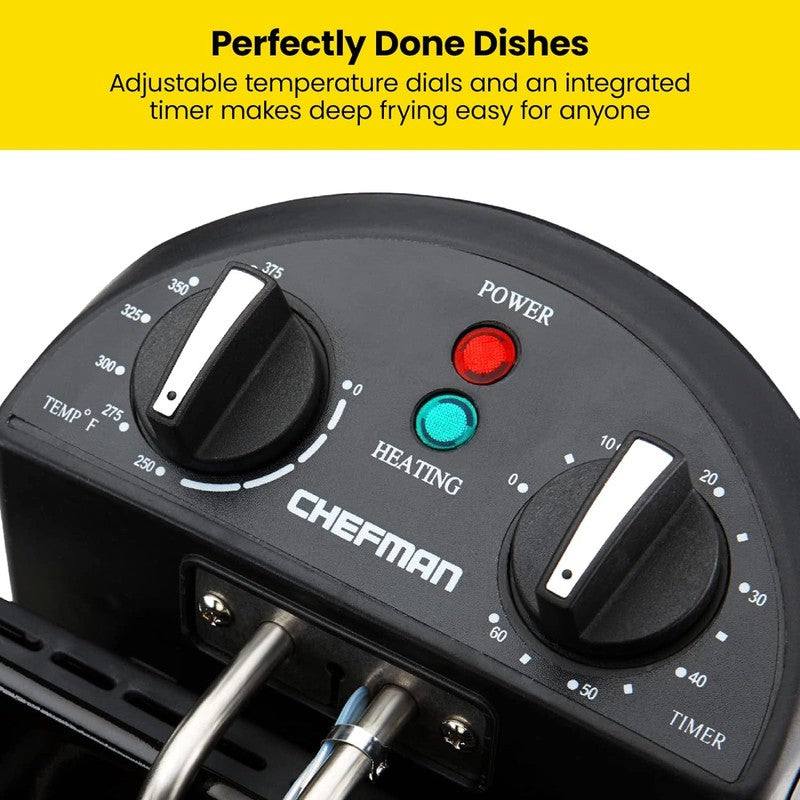 4.5L Deep Fryer XL Adjustable Temp Timer Removable Oil Tank Stainless Steel3