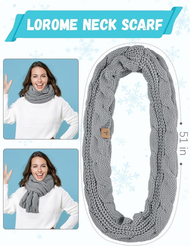 Winter Hat Scarf Gloves and Ear Warmer, Warm Knit Beanie Hat Touch Screen Gloves3
