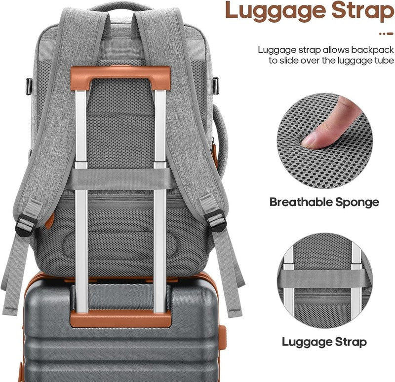 3 Piece Luggage Set 20" Carry On Spinner Hardside Suitcase w/ TSA Lock Grey5
