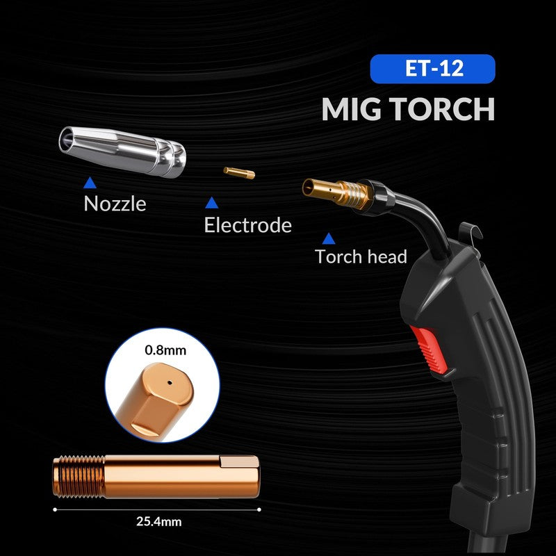 140A MIG Welder 3-in-1 Gasless Flux Core MMA TIG Welding Machine6