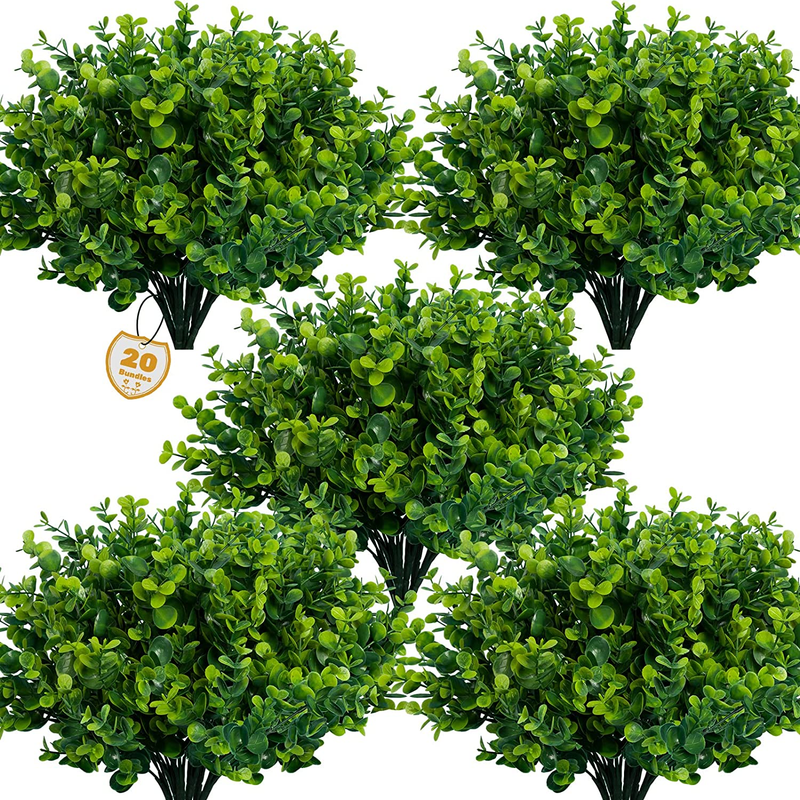 Artificial Greenery Plants Outdoor UV Resistant Fake Plants Boxwood Shrubs Grass9