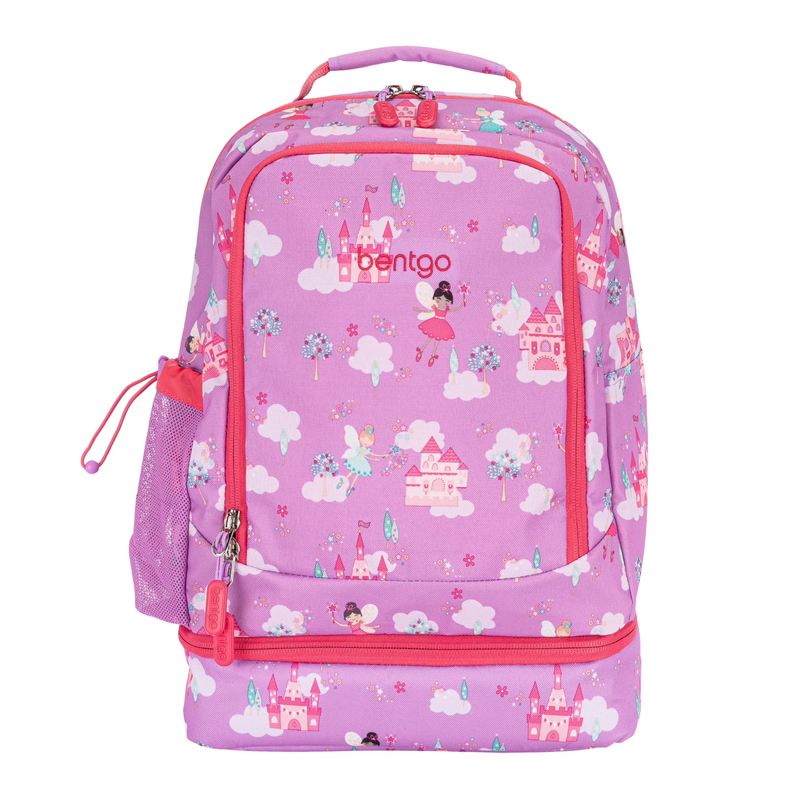 Kids Prints 2 In 1 Backpack & Insulated Lunch Bag   Pink Fairies6