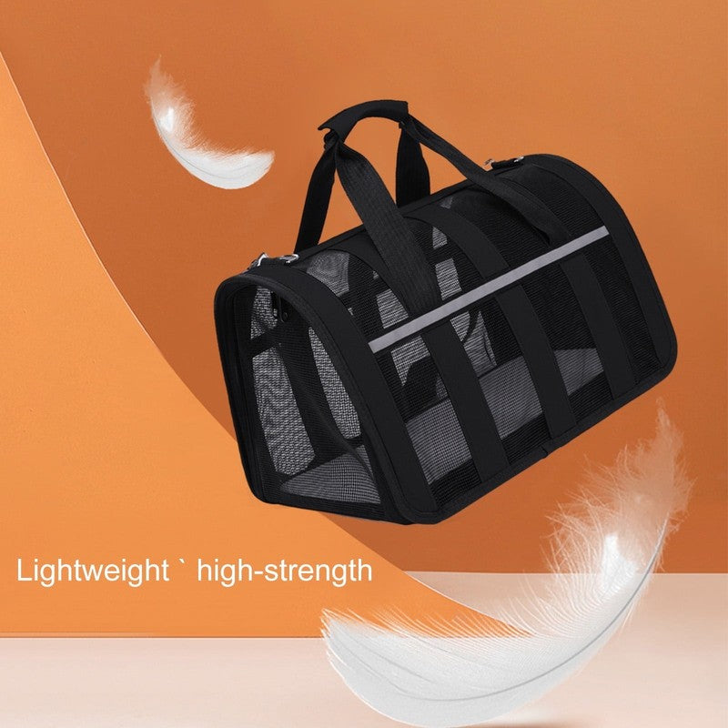 Soft Sided Pet Carrier Airline Approved Collapsible Travel Bag Mesh Washable Mat4