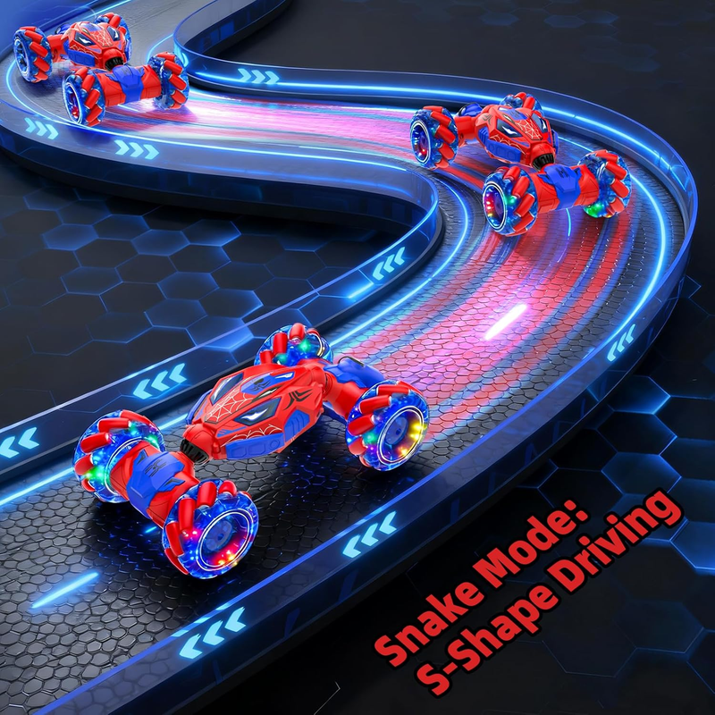 RC Stunt Car 4WD Gesture Control 360° Double Sided Lights Music Spray Toy3