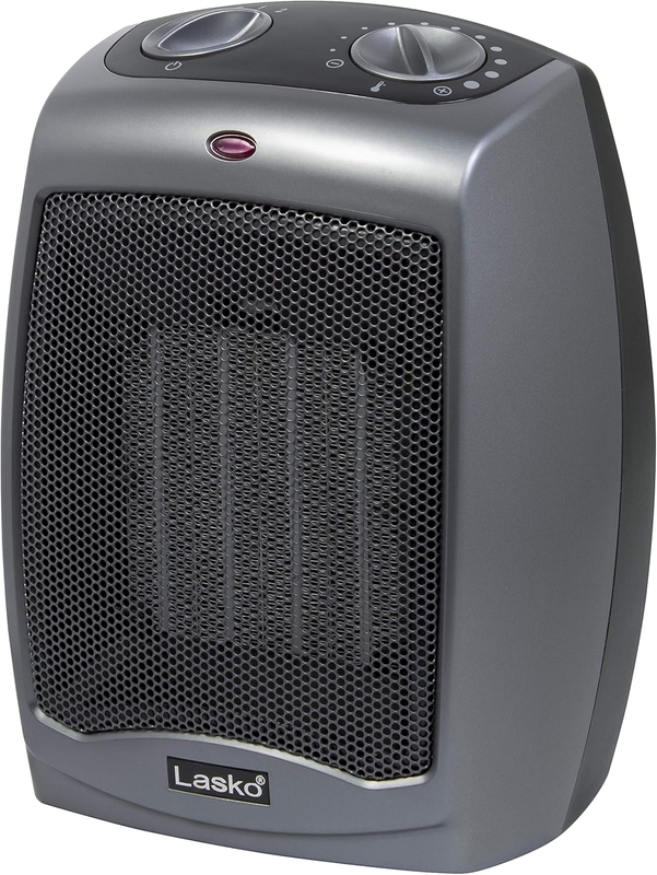 Portable Electric Ceramic Space Heater 1500W with Thermostat Dark Gray0