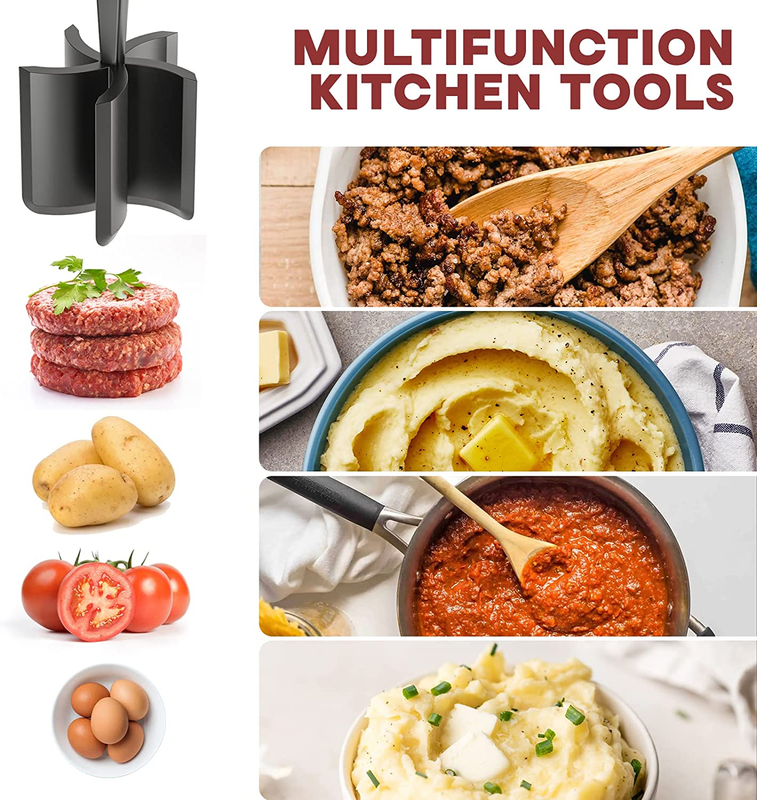 Meat Chopper Hamburger Grinder Ground Beef Smasher Nylon Kitchen Tool2