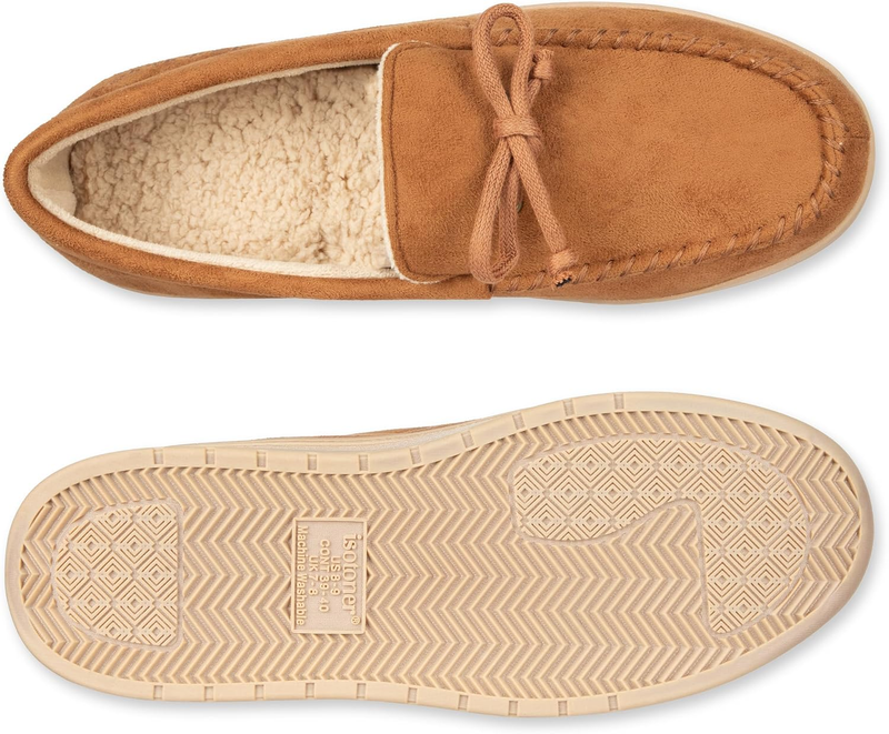Men’s Microsuede Moccasin Slippers Memory Foam Slip On Indoor Outdoor4