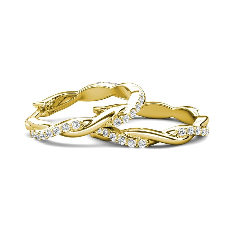 Lauren 18K Yellow Gold Plated 22Mm Hoop Earrings with Crystals for Women8