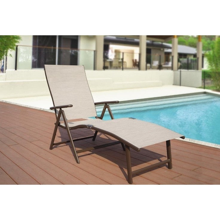 Adjustable Cozy Aluminum Folding Chaise Lounge Chair for Beach & Pool1