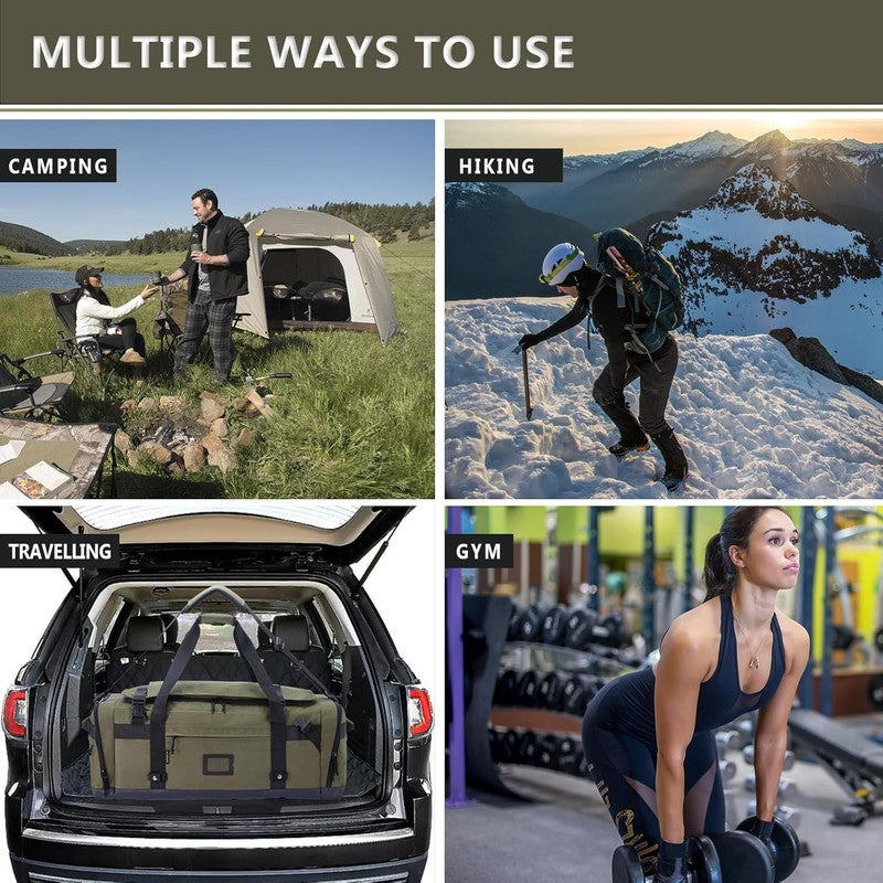Large Travel Duffle Bag 80L Foldable Gym Backpack Waterproof Shoe Pocket5