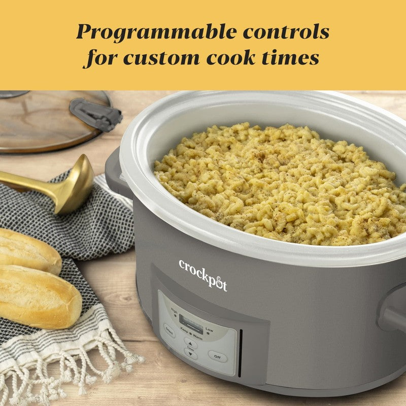 Programmable 7-Quart Cook and Carry Slow Cooker, Grey3