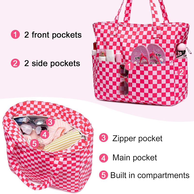 Large Waterproof Beach Bag Women Tote Sandproof Pool Gym Grocery Bag4