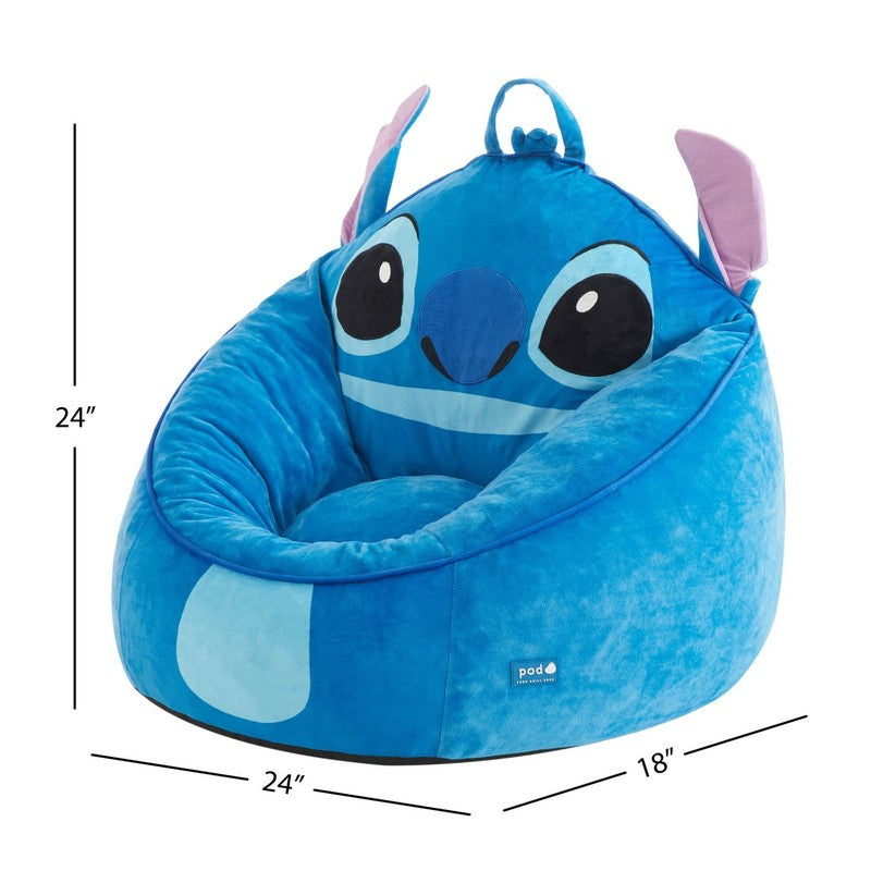 Stitch Kids' Compressed Foam Bean Bag Chair, Blue3